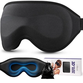 3D spací maska LitBear pro spaní na boku, brýle blokující…
