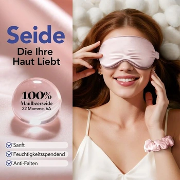 Hedvábná spací maska LitBear pro spaní na boku, výplň a tkanina 22 Momme Mulberry Hedvábí, maska