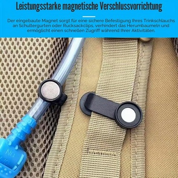 2 ks magnetických klipov na picie hadičky, držiak hadičiek na hydratačný močový mechúr do batohu