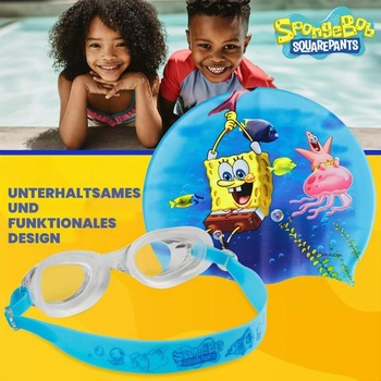Detská sada plaveckých čiapok a okuliarov s UV ochranou SpongeBob SquarePants - Doplnky na plávanie