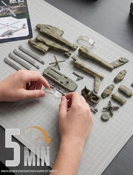 SEBUNAS 1:72 AH-64 Apache vrtuľník hračka vojenská rýchlostavebná sada 11.AH-64