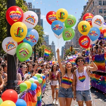 Súprava dekoračných balónikov s motívom hrdosti, 15 dúhových balónikov, 12-palcové dekoračné balóniky LGBTQ,