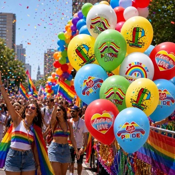 Súprava dekoračných balónikov s motívom hrdosti, 15 dúhových balónikov, 12-palcové dekoračné balóniky LGBTQ,