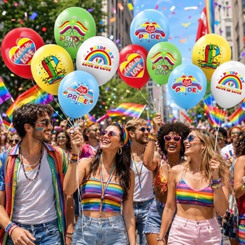 Súprava dekoračných balónikov s motívom hrdosti, 15 dúhových balónikov, 12-palcové dekoračné balóniky LGBTQ,