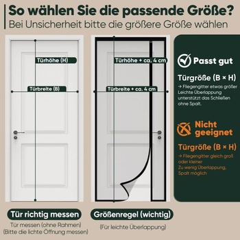 Magnetická síť proti hmyzu Sekey na balkonové dveře, ochrana proti hmyzu s bočním otevíráním,