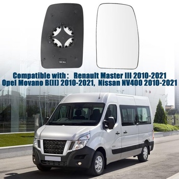 Výmena skla vonkajšieho zrkadla pre Renault Master 2010-2021, náhrada pre Opel Movano 2010-2023,