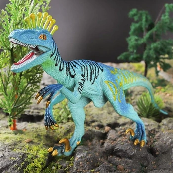 MAKFORT Figurka dinosaura Hračky Figurky Eoraptor Modrá, Pohyblivé paže Sběratelská hračka,