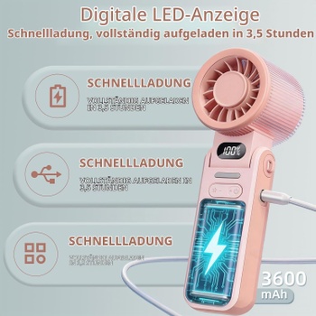 Ručný ventilátor duludulu USB 100 rýchlostí