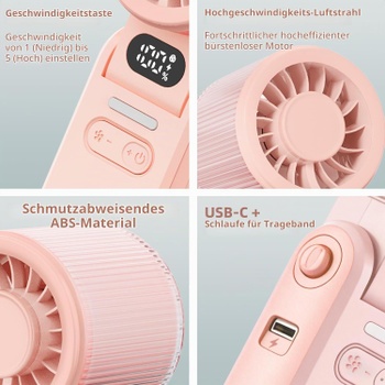 Ručný ventilátor duludulu USB 100 rýchlostí