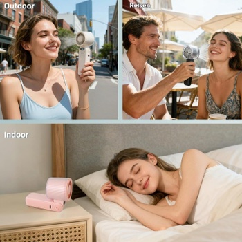 Ruční ventilátor duludulu USB 100 rychlostí