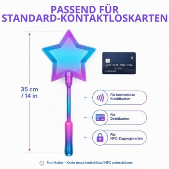 Puzdro na kreditnú kartu Esteopt Magic Wand, vytlačené na 3D tlačiarni, platba dotykom pre kreditnú