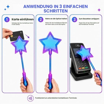 Puzdro na kreditnú kartu Esteopt Magic Wand, vytlačené na 3D tlačiarni, platba dotykom pre kreditnú