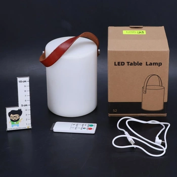 LED vonkajšia stolná lampa, bezdrôtová, na batérie, stmievateľná, dobíjacia USB-C, vodotesná s krytím