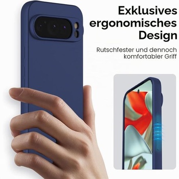 Puzdro X-level pre Google Pixel 9 Pro XL, tenké mäkké puzdro, tmavo modré