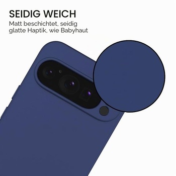 Puzdro X-level pre Google Pixel 9 Pro XL, tenké mäkké puzdro, tmavo modré