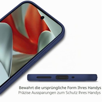 Puzdro X-level pre Google Pixel 9 Pro XL, tenké mäkké puzdro, tmavo modré