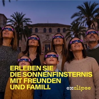 Okuliare na zatmenie Slnka Exclipse, balenie 6 kusov - certifikácia ISO 12312-2 a CE a UKCA, bezpečné