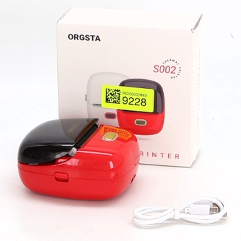 Tlačiareň samolepiacich štítkov ORGSTA S002, štítkovač s Bluetooth, 300 DPI, štítkovací stroj,