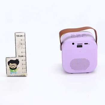 Mini karaoke systém se 2 bezdrátovými mikrofony, LED světly, vokálními efekty, přenosným zpívajícím