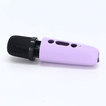Mini karaoke systém s 2 bezdrôtovými mikrofónmi, LED svetlami, vokálnymi efektmi, prenosným spievajúcim