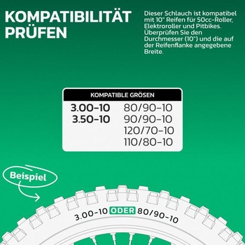 Duša MoovMoov pre pneumatiky 80/90-10, 90/90-10, 120/70-10, 110/80-10, 3.00-10 a 3.50-10 - Pre