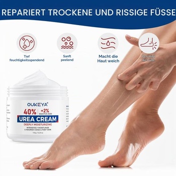 OUKEYA New Formula Urea Cream 40% plus kyselina salicylová 2%, hydratačný a regeneračný krém na
