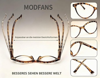 Dámske čítacie okuliare MODFANS, štýl mačacích očí, dobré okuliare, vysoká kvalita, pohodlné, super pomôcka