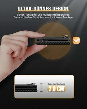 Pánske puzdro na karty dwnkove, tenká peňaženka s vreckom na mince, RFID ochrana a identifikačné