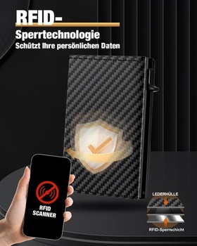 Pánské pouzdro na karty dwnkove, tenká peněženka s kapsou na mince, RFID ochrana a identifikační