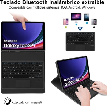 Klávesnice IVEOPPE Samsung Galaxy Tab S9 FE+
