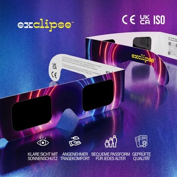 Sada 6 brýlí Eclipse s filtrem pro smartphone – certifikace ISO 12312-2, CE a UKCA, bezpečné
