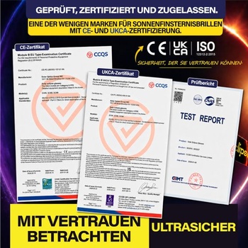 Sada 6 brýlí Eclipse s filtrem pro smartphone – certifikace ISO 12312-2, CE a UKCA, bezpečné
