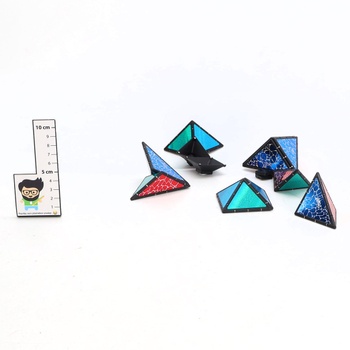 TOSY Magnetická pyramídová kocka - 1 kocka sa premení na 1 miliardu tvarov, 243 magnetov,