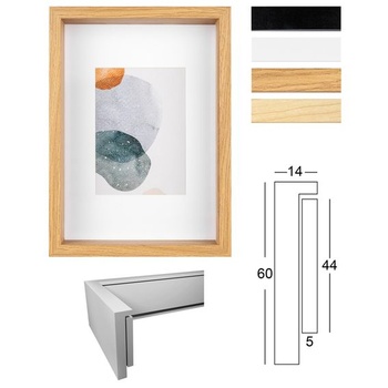 Walther Design rám obrazu Shape 3D FSC drevený rám 40x40 cm, biely, HNX440W 40 x 40 cm biely