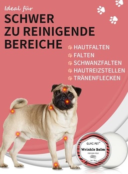 GJYC PET Bulldog Wrinkle Care, balzam na vrásky pre buldogov a mopsov, 30 g