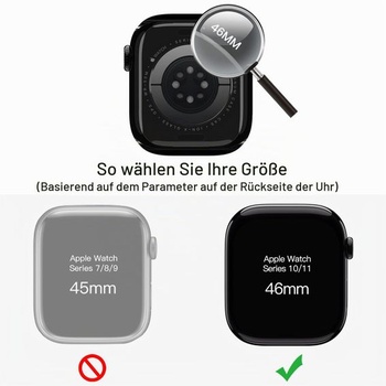 Puzdro JETech s ochranou displeja pre Apple Watch Series 11/10 46mm, priehľadné Apple Watch Series