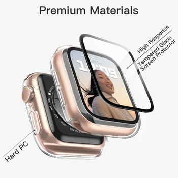 Puzdro JETech s ochranou displeja pre Apple Watch Series 11/10 46mm, priehľadné Apple Watch Series