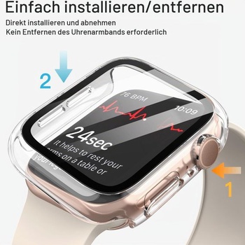 Puzdro JETech s ochranou displeja pre Apple Watch Series 11/10 46mm, priehľadné Apple Watch Series