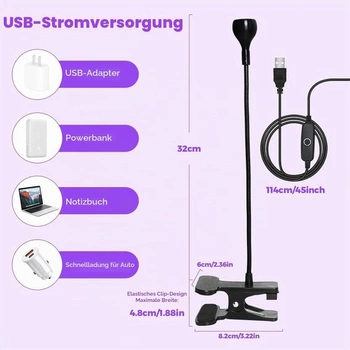 5W UV lampa na gélové nechty, USB mini malá UV lampa na nechty s bezpečnostnou sponou a 360-stupňovou