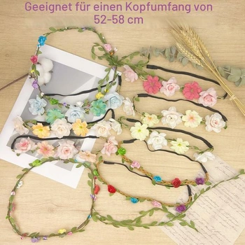 10dílná sada květinových věnců do vlasů, čelenka s květinovou korunou, svatební vlasový doplněk,