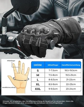 Vyhřívané motocyklové rukavice KEMIMOTO XL