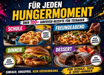 Kuchárka s 5 ingredienciami pre teenagerov z fritézy: Expresné. Chrumkavé. Žiadna kuchynská dráma.