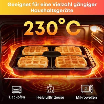 2dielna silikónová forma na vafle do fritézy Airfryer, príslušenstvo pre Ninja Airfryer AF400 451