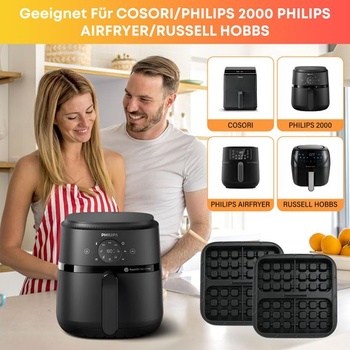 2dielna silikónová forma na vafle do fritézy Airfryer, príslušenstvo pre Ninja Airfryer AF400 451