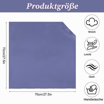 Šatka pre mužov a ženy, 70x70cm prémiový nákrčník/šatka na hlavu, antická modrá