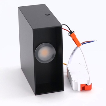 Nástěnná lampa Glighone 3000K černá 2ks