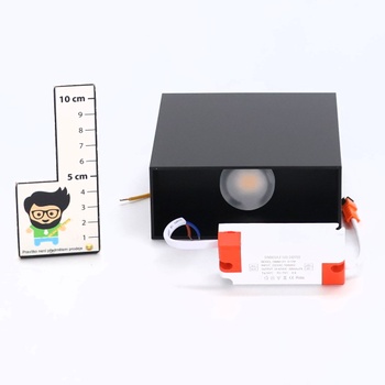 Nástěnná lampa Glighone 3000K černá 2ks