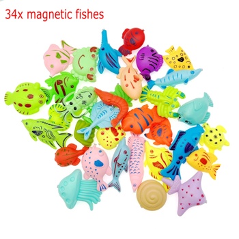JZK 38 x Magnetické rybárske hračky Hračky do vane Hračky do vody Plastové plávajúce Ryby Magnetická