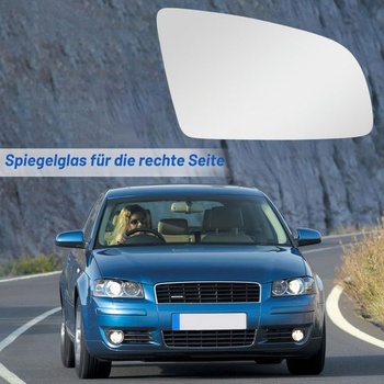 Výmena skla zrkadlá pre Audi A3/S3 2004-2008 pravá strana, vyhrievané, sklo vonkajšieho zrkadla pravá