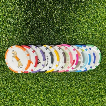 Značkovače golfových loptičiek, pokrové žetóny, 12 štýlov, zábavná kolekcia, sada značiek loptičiek pre mužov